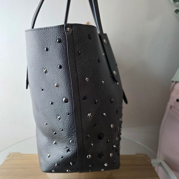Coach Market Tote Star Rivet Leather Studded Shoulder Bag 59504 Graphite Gray - Picture 4 of 16